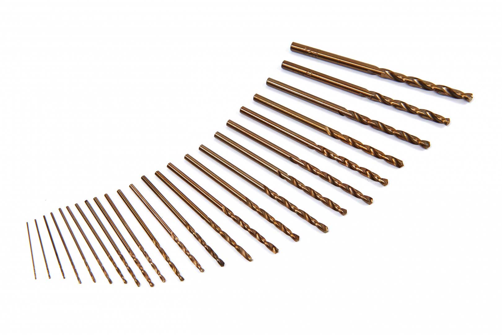 Kobaltové vrtáky HSS-Co, malé rozmery 0.4 - 3.2 mm, sada 150 dielov