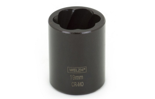 Hlavica nástrčná 3/8" na povoľovanie poškodených matíc a skrutiek, 12 mm, CrMo, Welzh