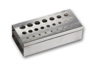 Nerezový stojan na palcové vrtáky 1/16"-1/2" x 1/32" - 29 otvorov, Warco