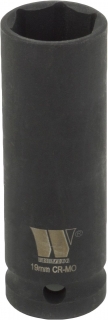 Hlavica nástrčná 1/2", 6 hrán, 27 mm, použitie aj pre rázové uťahovače, CrMo, extra dlhá 75 mm, Welzh