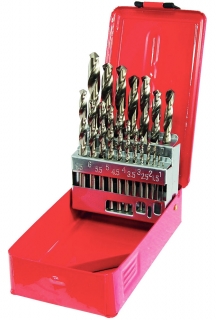 Vrtáky špirálové brúsené HSS, 1,0 - 10,0 mm, súprava 19 dielov, Triumf