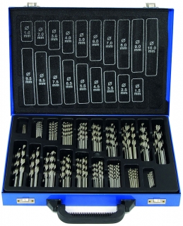 Vrtáky brúsené, HSS, 1.0 - 10.0 mm, sada 170 dielov, Condor Werkzeug