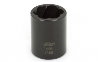 Hlavica nástrčná 3/8" na povoľovanie poškodených matíc a skrutiek, 10 mm, CrMo, Welzh