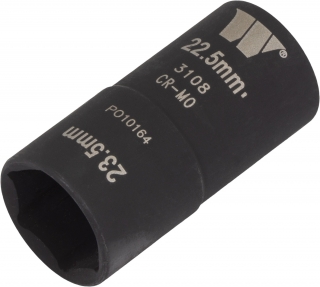 Kombinovaná nástrčná hlavica 1/2", 6 hrán, 22.5 mm a 23.5 mm na poškodené matice a skrutky, pre rázové uťahovače, CrMo, Welzh