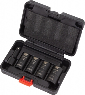 Kombinované nástrčné hlavice 1/2", 6 hrán, 18.5 mm a 27.5 mm na poškodené matice a skrutky, pre rázové uťahovače, CrMo, Welzh