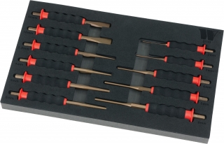 Vyrážače, jamkáre a sekáče, sada 11 dielov, Welzh