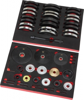 Veľká a kompaktná sada prípravkov na výmenu ložísk kolies 62-66-72-78-82-85 mm, Welzh