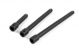 Gola predĺženie 3/8", použitie aj pre rázové uťahovače, 75 mm, 150 mm a 200 mm, súprava 3ks