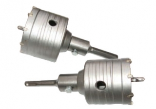 Korunky vykružovacie 65 mm, 80 mm, SDS Plus a 6 hranné uchytenie, sada 6 dielov, Triumf