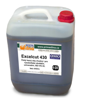 Exol Excelcut 430, čistý rezný olej vhodný aj pre CNC obrábanie, univerzálny, ISO VG 22, bez chlóru, 10l