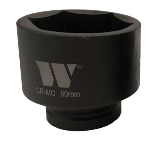 Hlavica nástrčná 1", 6 hrán, pre rázové uťahovače, CrMo, 80 mm, Welzh
