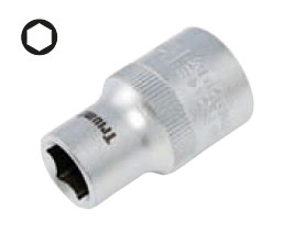 Hlavica nástrčná 1/4", 6 hrán, CrV, 12 mm, Triumf