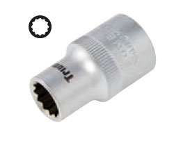 Hlavica nástrčná 1/4", 12 hrán, CrV, 14 mm, Triumf