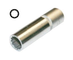 Hlavica nástrčná 1/4", predĺžená, 12 hrán, CrV, 5 mm, Triumf