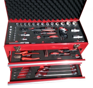 Kufor veľký dielenský s náradím - 90 dielov, rozmer - 510 x 220 x 250 mm, Triumf