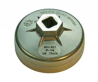Hlavica nástrčná 1/2", na olejové filtre, 14 hrán, 74 mm, Triumf