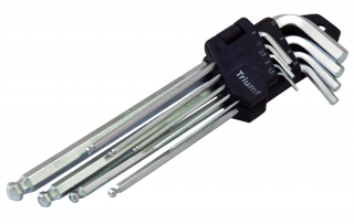 Kľúče zástrčné Inbus 1,5-10 mm, sada 9ks, CrV, s guľou, Triumf