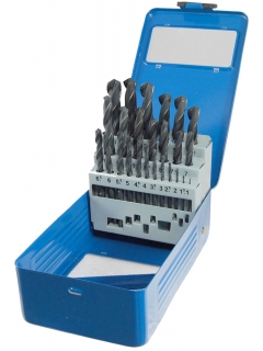 Vrtáky špirálové valcované HSS, 1,0 - 13,0 mm, súprava 25 dielov, DIN 338, Triumf