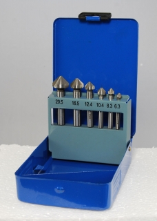 Záhlbníky 90 °, HSS, 3 čepieľky, sada 6 dielov, Condor Werkzeug