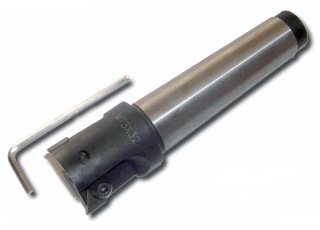 Frézovací nástroj s VBD - priemer 25 mm, 2 čepieľky, kužeľ MK3, závit M12, Warco