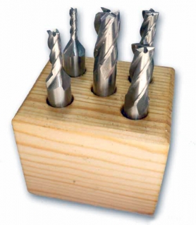 Frézy HSS Cobalt 4 čepieľky, 3 - 10 mm, súprava 5 dielov, Warco