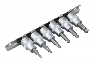 Hlavica zástrčné 3/8" Inbus s guľou 3-8mm - sada 6 dielov, Triumf