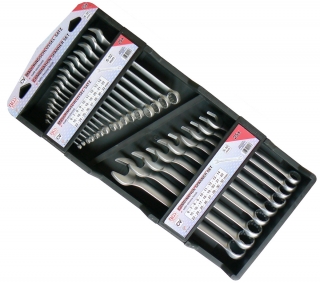 Kľúče očkoploché 6 - 32 mm, sada 25 dielov, v plastovom zakladači, BGS