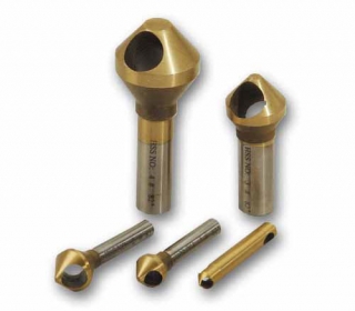 Záhlbníky-odihlovače, sada 5 dielov, HSS-Tin, s priečnym otvorom, uhol 82°, Warco