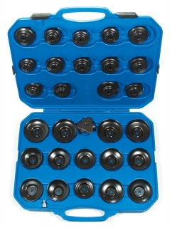 Hlavica nástrčné 3/8", na olejové filtre, sada 30 dielov, tvrdené CrMo, Triumf
