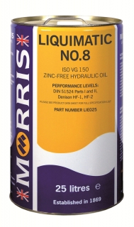 Morris Liquimatic 8 - ISO 150 - bez-zinkový hydraulický olej, 25l