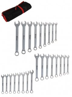 Kľúče očkoploché 6 - 32 mm, súprava 25 dielov, v textilnom obale, Condor Werkzeug