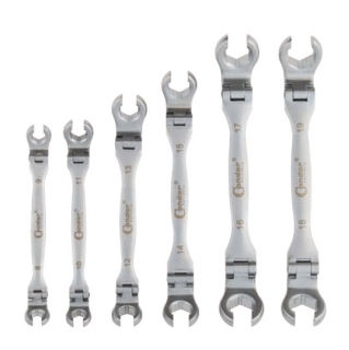 Kľúče na prevlečné matice 1/4"- 15/16", kĺbové, 6 dielov, palcové, Condor Werkzeug
