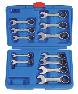 Kľúče očkoploché račňové 8 - 19 mm, extra krátke, sada 12 dielov, Condor Werkzeug