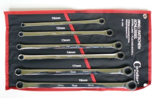 Kľúče očkové račňové 10-19 mm, predĺžené, 6 dielov, v textilnom obale, Condor Werkzeug
