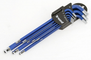 Kľúče zástrčné Inbus 1,5 - 10 mm, s guľou, magnetom, predĺžené, S2, 9ks, Triumf