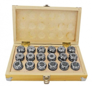 Súprava klieštín ER 32, rozsah 3 - 20 mm, 18 dielov, Warco