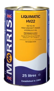 Morris Liquimatic HV22 - ISO VG 22 - hydraulický olej pre vysoký výkon, 25l
