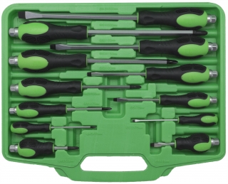 Skrutkovače ploché a krížové so zadným šesťhranom na utiahnutie, 12 dielov, Welzh