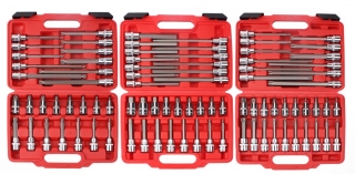 Veľká sada 1/2" hlavíc s bitmi, CrV, XZN-Torx-Inbus, štandardné a predĺžené, 88 dielov, Welzh