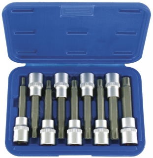 Hlavica zástrčná 1/2", RIBE M5 - M13, dĺžka 100 mm, sada 9 dielov, Condor Werkzeug