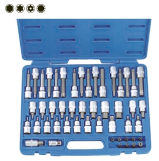 Hlavica zástrčná 1/2", Inbus - Torx - XZN, súprava 49 dielov, Condor Werkzeug