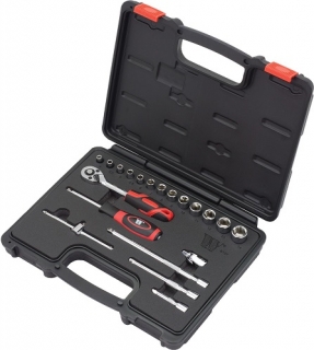 Gola sada 1/4", štandardná hlavica, CrV, 20 dielov, Welzh