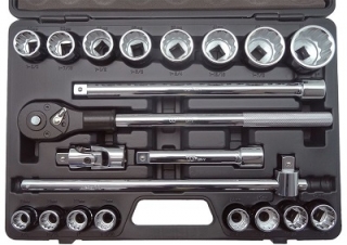 Gola sada 3/4", 12 hrán 19 - 50 mm, CrV, 21 dielov, Welzh