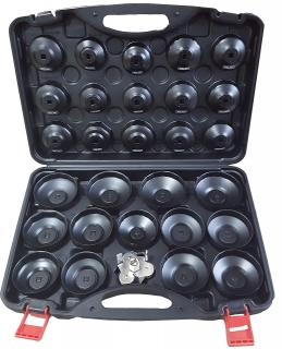 Sada kľúčov-hlavíc na povolenie olejových filtrov, 30 dielov pre rôzne značky vozidiel, Welzh