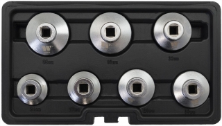 Sada kľúčov-hlavíc na povolenie olejového filtra, nízky profil, 7 dielov, Welzh