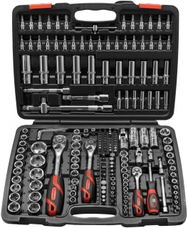 Gola sada 1/4" - 3/8" - 1/2", 6 hrán 4 - 22 mm, Cr-V, S2, 191 dielov, Welzh