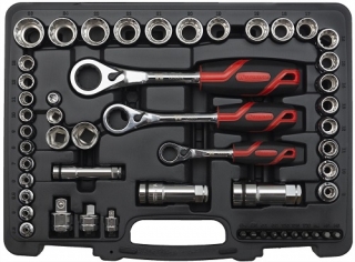 Gola sada priechodná, 4.5 - 25 mm, Cr-V, 53 dielov, Welzh