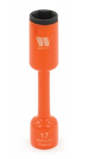 Hlavica nástrčná predĺžená pre rázové uťahovače 1/2", 6 hrán, CrMo, 17 mm, Welzh