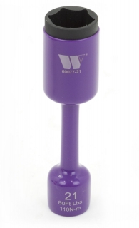 Hlavica nástrčná predĺžená pre rázové uťahovače 1/2", 6 hrán, CrMo, 21 mm, Welzh