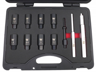 Hlavica nástrčné na poškodené skrutky kolies automobilov 26.0-31.9 mm, univerzálna sada 11 dielov, Welzh